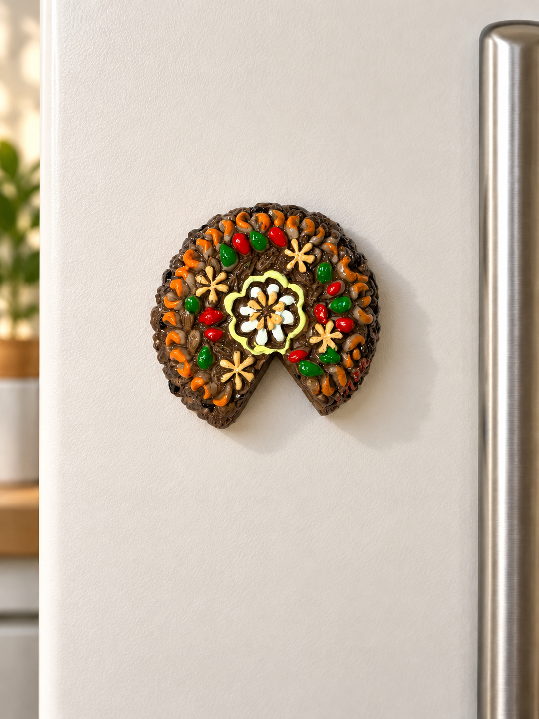 A Slice of Sweetness — Nut Cake Fridge Magnet