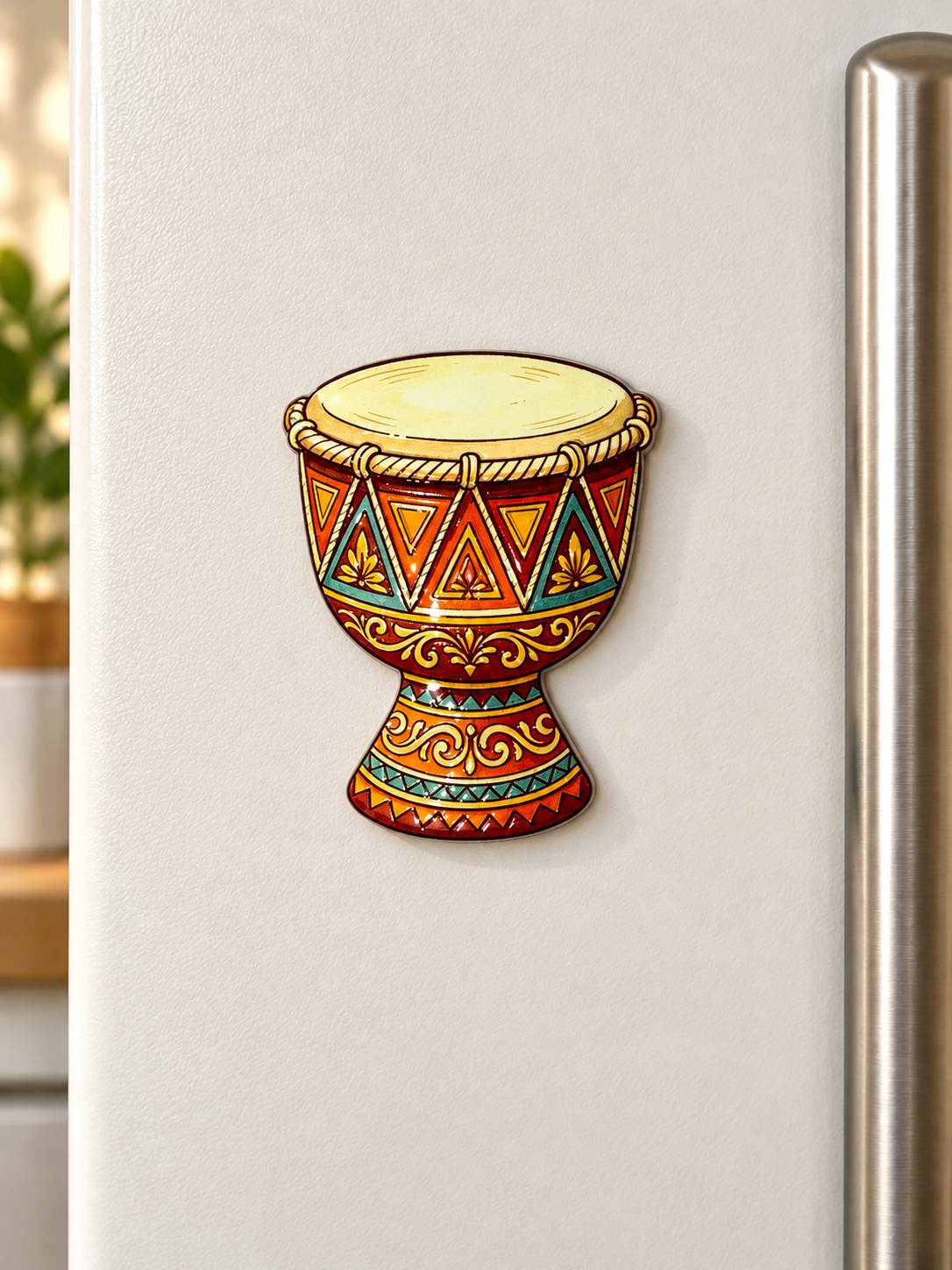 Golden Rhythm — Drum Fridge Magnet