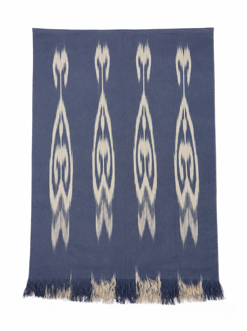 Blue & White Atlas Cotton Scarf