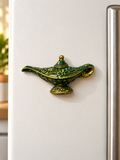 Emerald Wishes — Magic Lamp Fridge Magnet