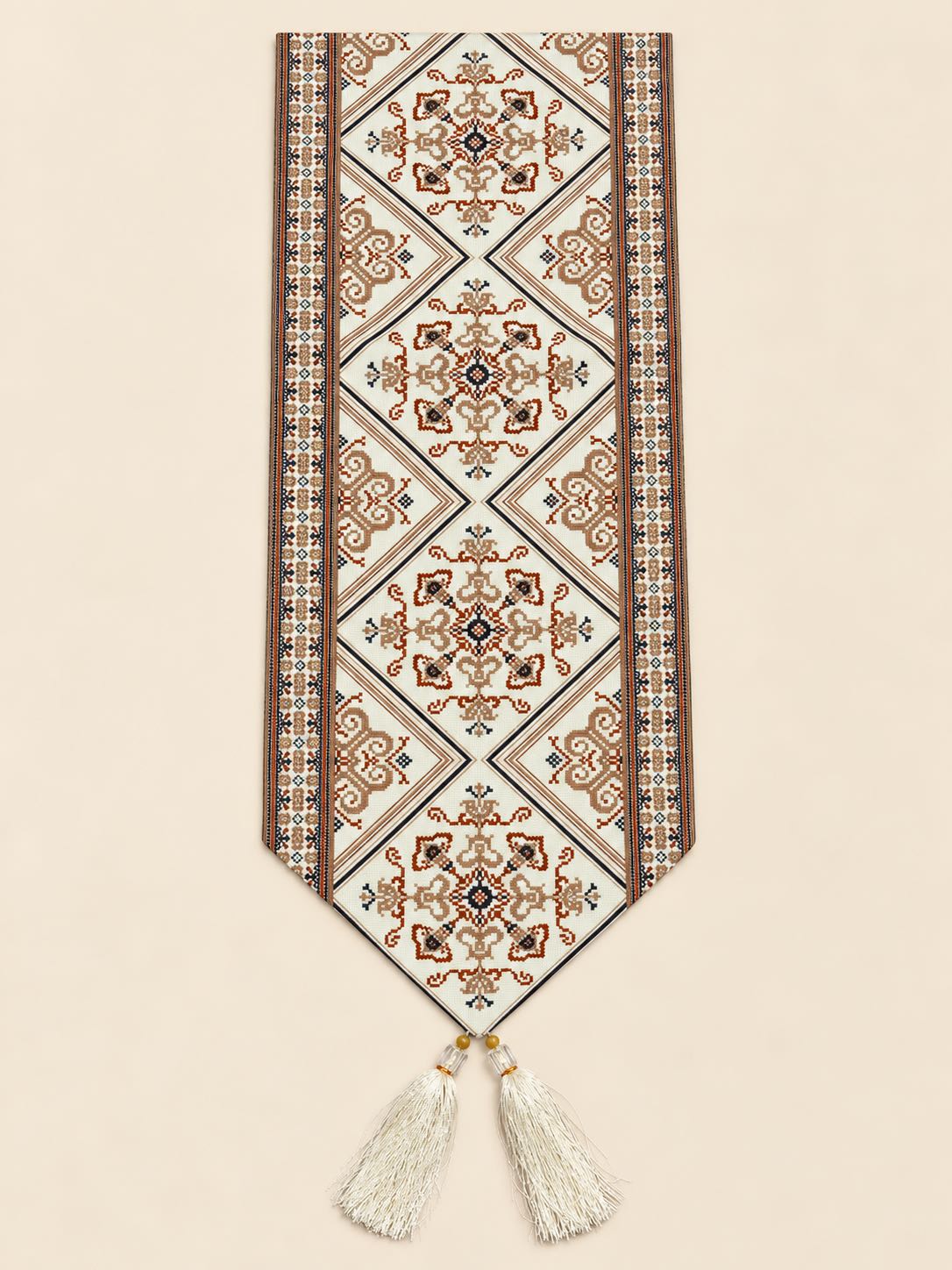 Terracotta Charm — Tassel Table Runner