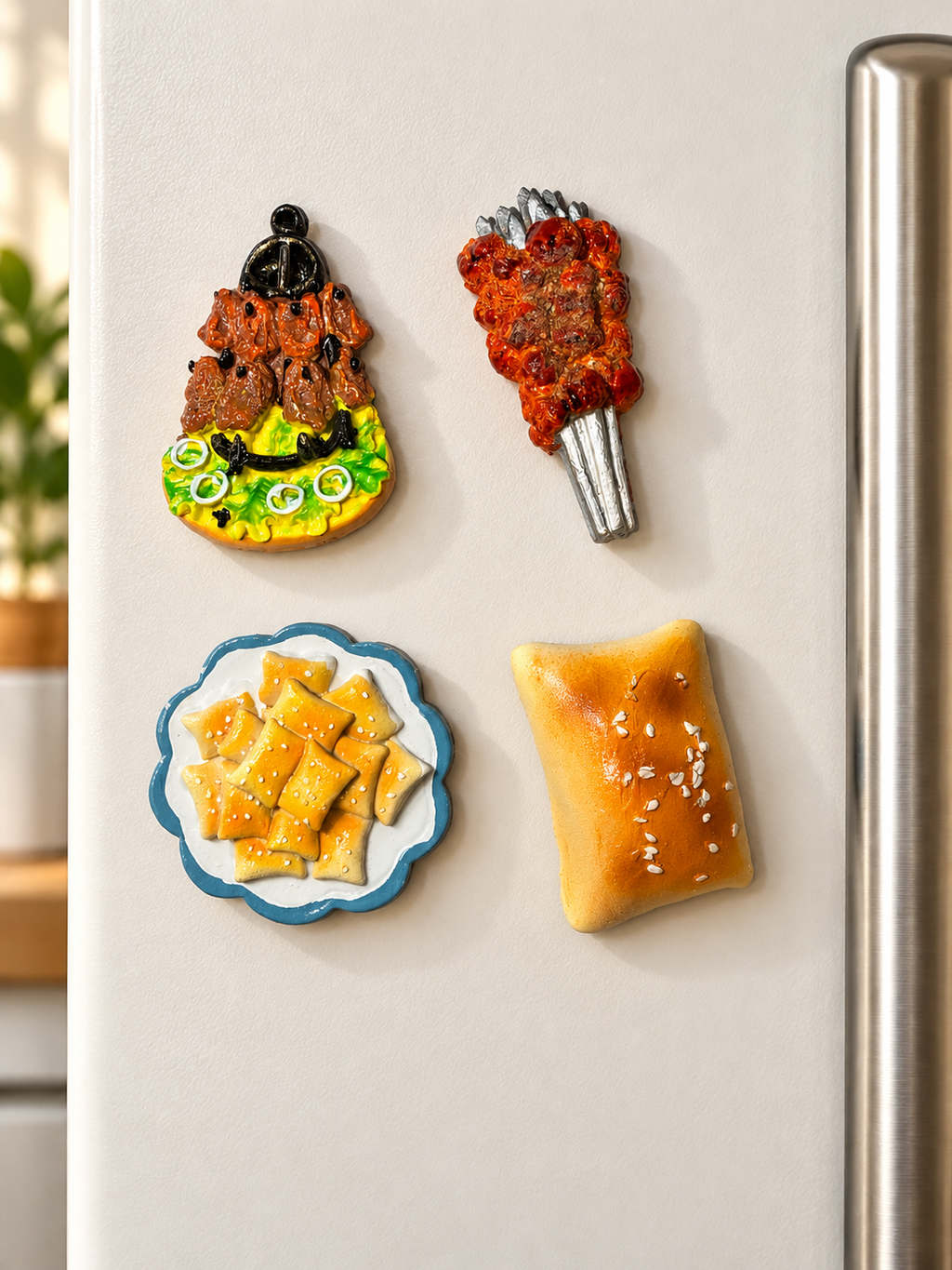 A Taste of Home — Uyghur Food Fridge Magnets