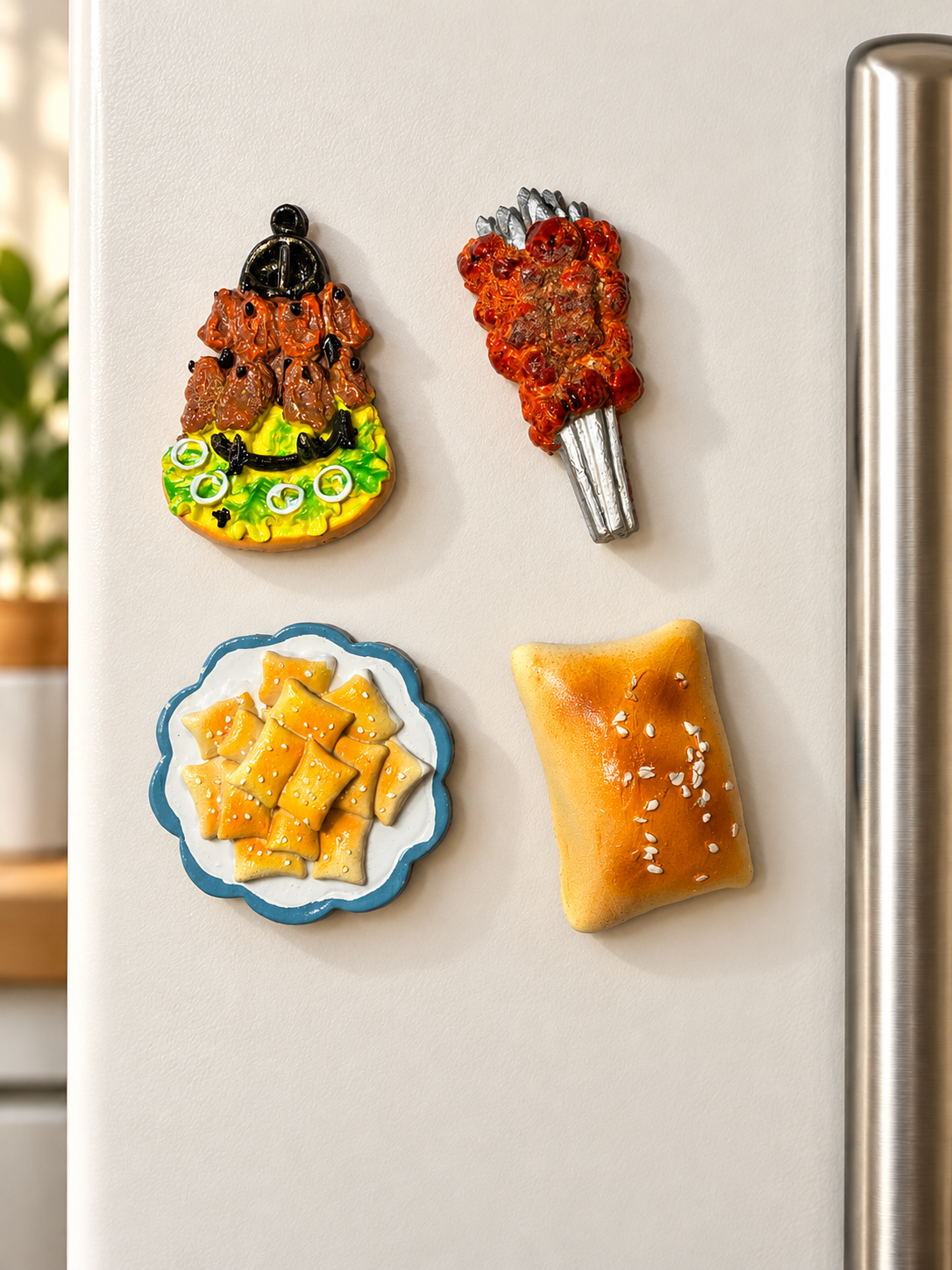 A Taste of Home — Uyghur Food Fridge Magnets