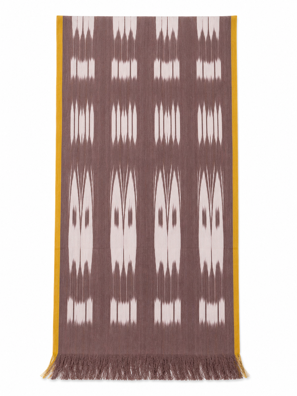Brown Hotan Silk Scarf