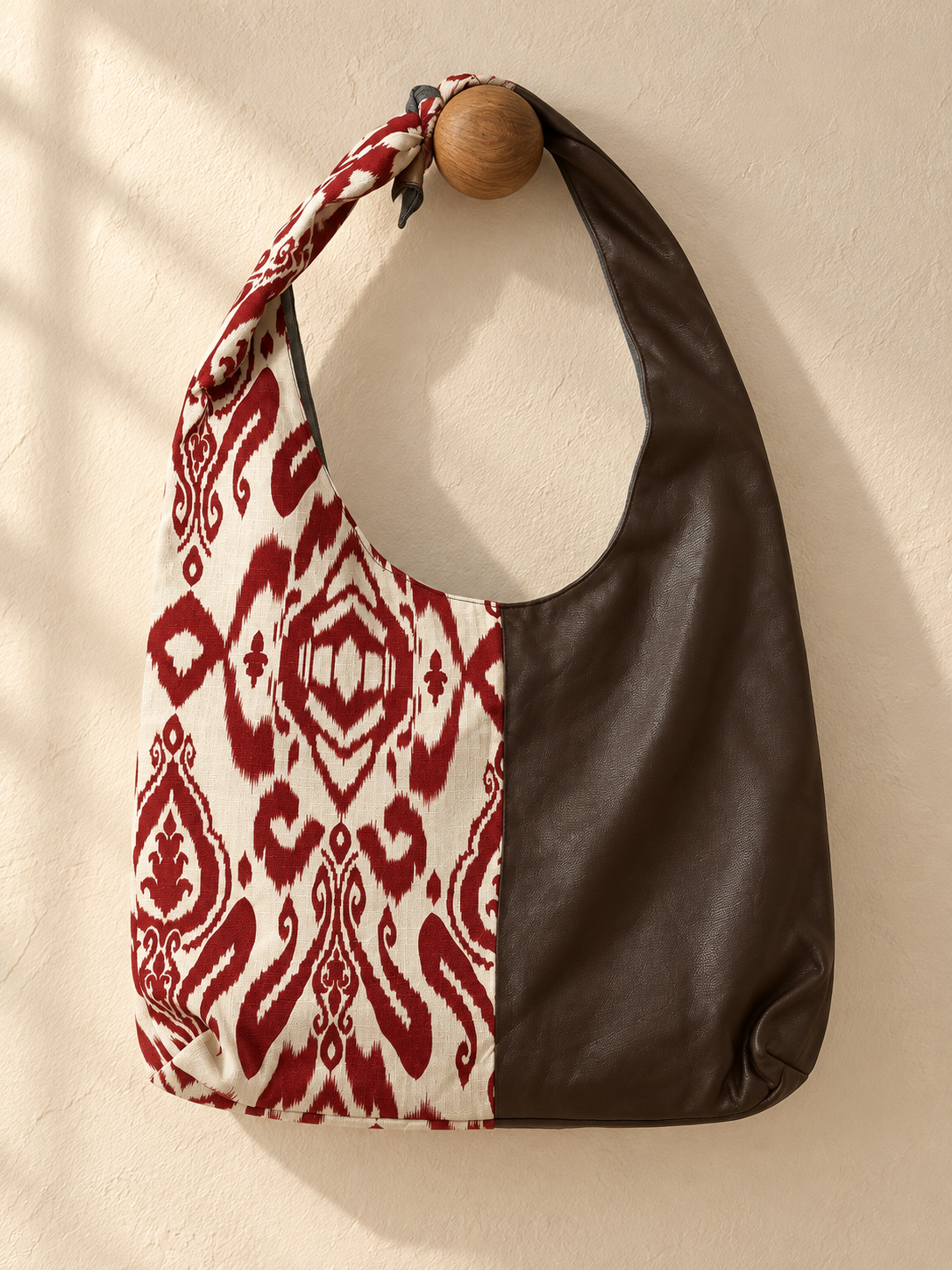Red Atlas Leather Bag