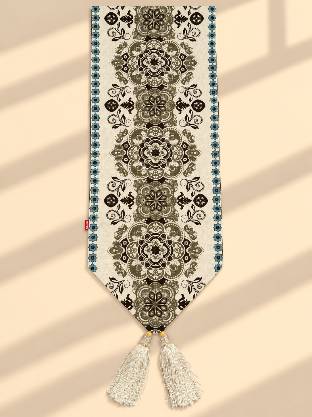 Olive Blossom — Tassel Table Runner