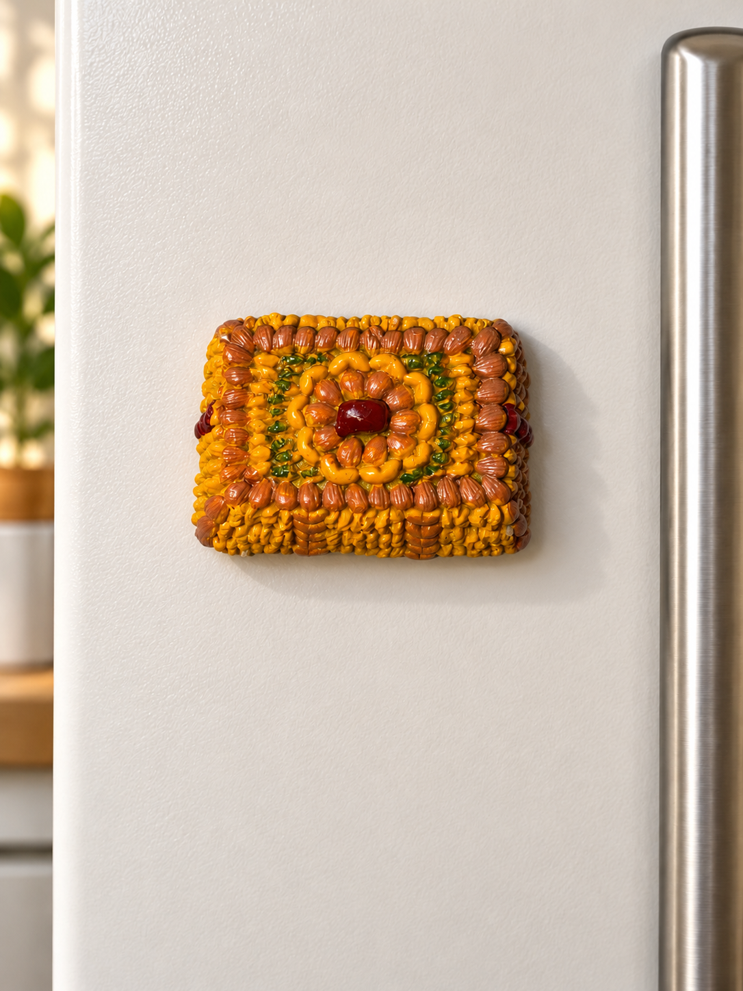 Golden Treat — Nut Cake Fridge Magnet