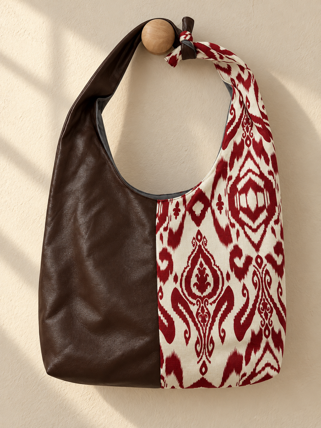 Red Atlas Leather Bag