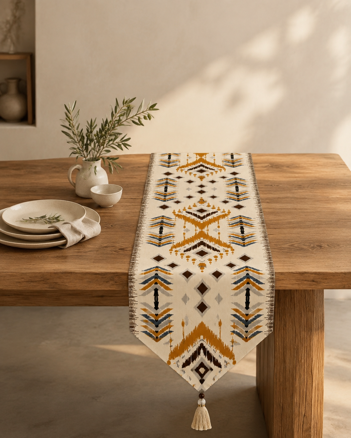 Beige Atlas Table Runner
