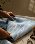 Light Blue Hotan Silk Scarf