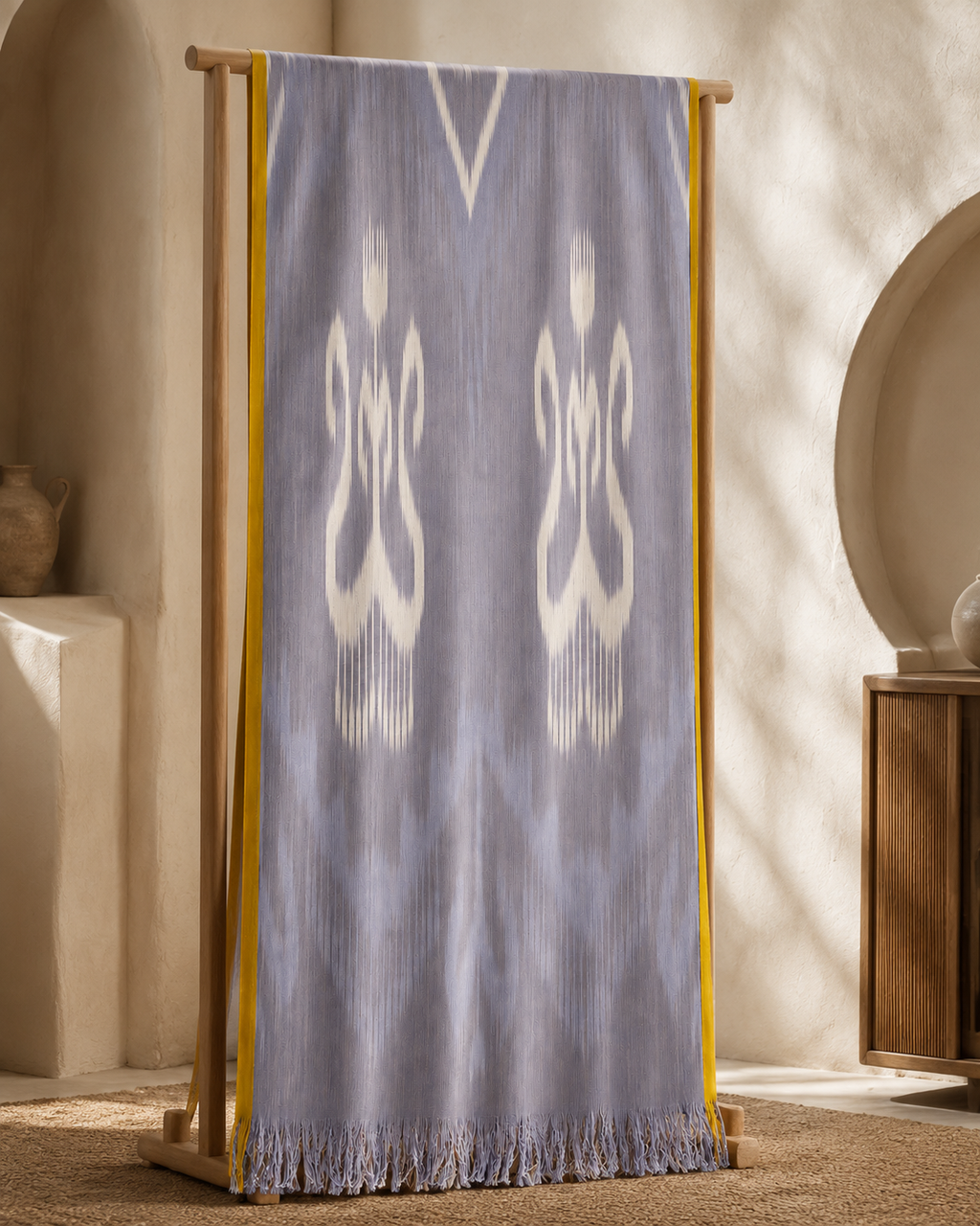 Light Grey Hotan Silk Scarf
