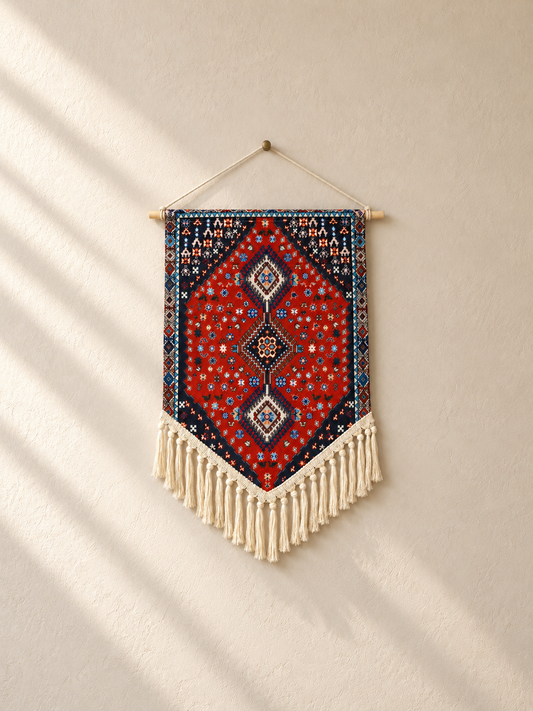 Crimson Heritage — Tassel Cloth Wall Hanging