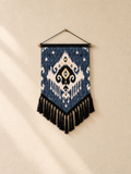Indigo Dusk — Atles Tassel Cloth Wall Hanging