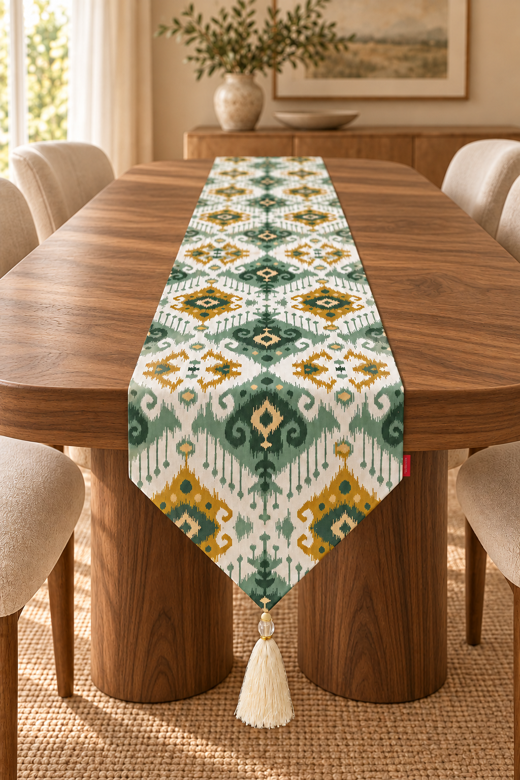 Green Atlas Table Runner